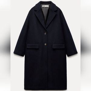 Zara Blue Oversized Coat